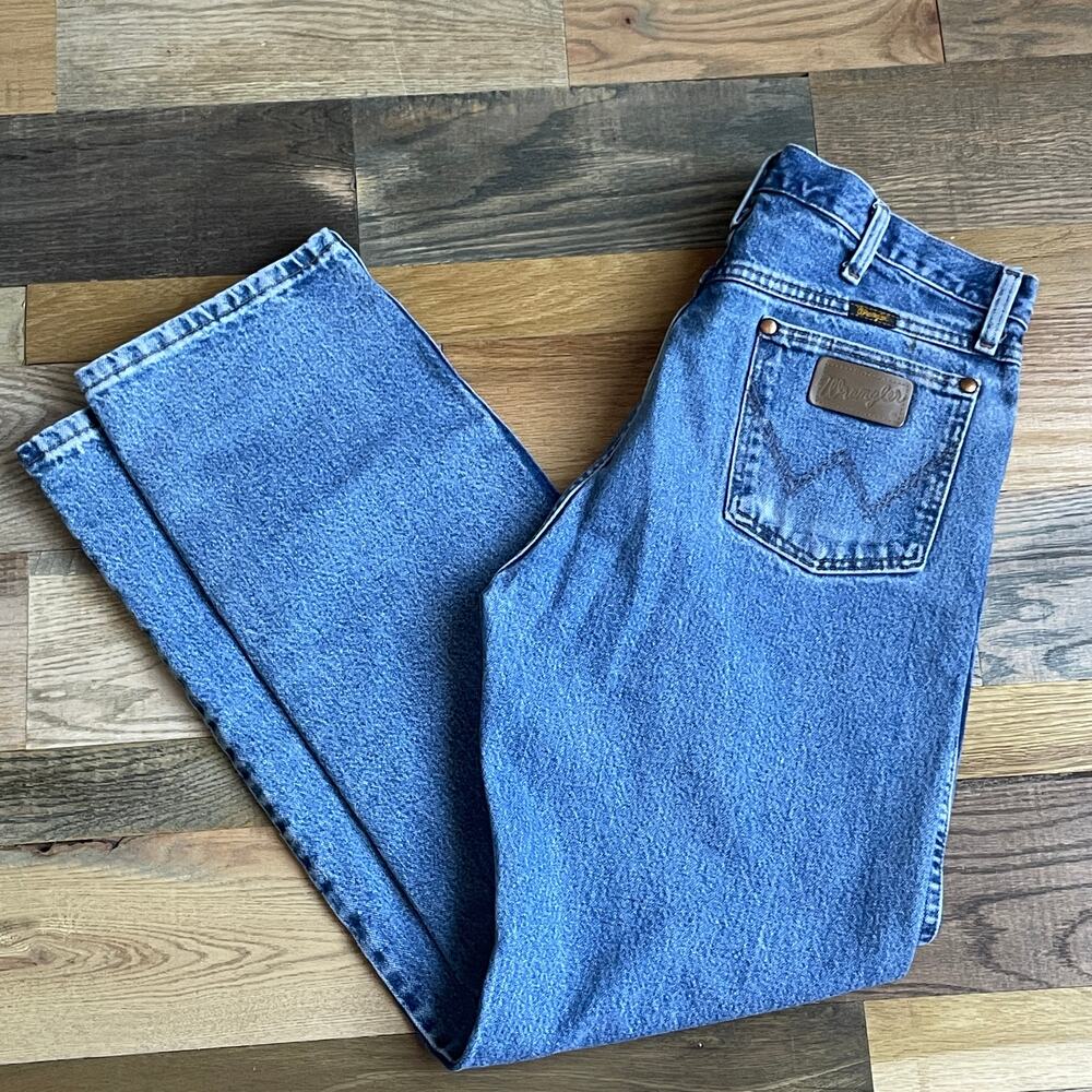 Wrangler Vintage 90s Jeans Mens 36x32 Blue Tapered Leg Cowboy Western